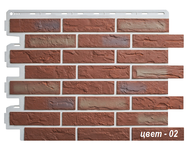 Фасадная панель Альта-Профиль Кирпич Рижский